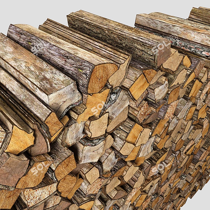  Rustic Firewood Decor Pack 3D model image 3