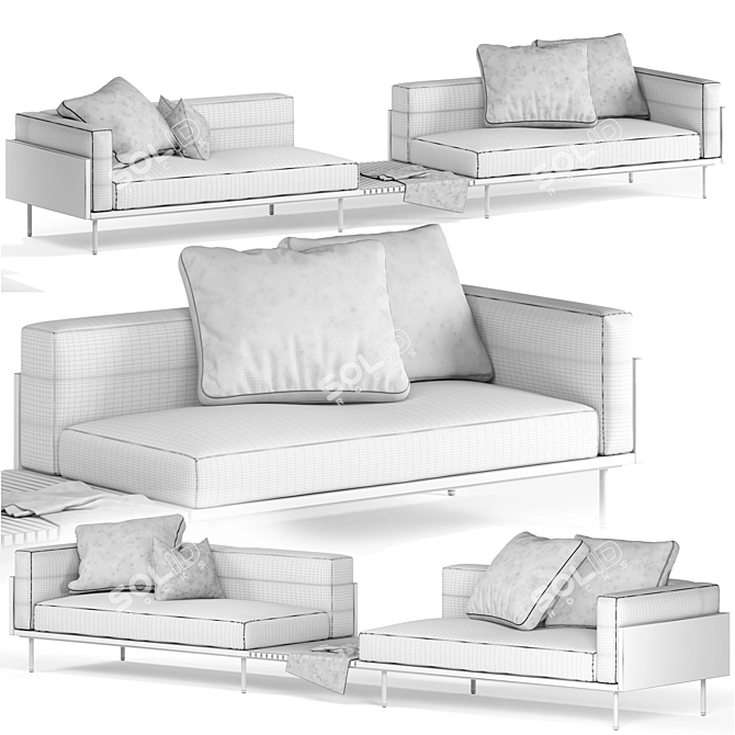 Brazilian Modernist Armchair 3D model image 3