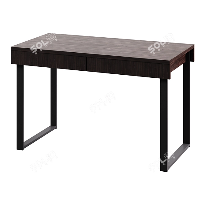 Modern Writing Desk in Shadow 3D model image 1