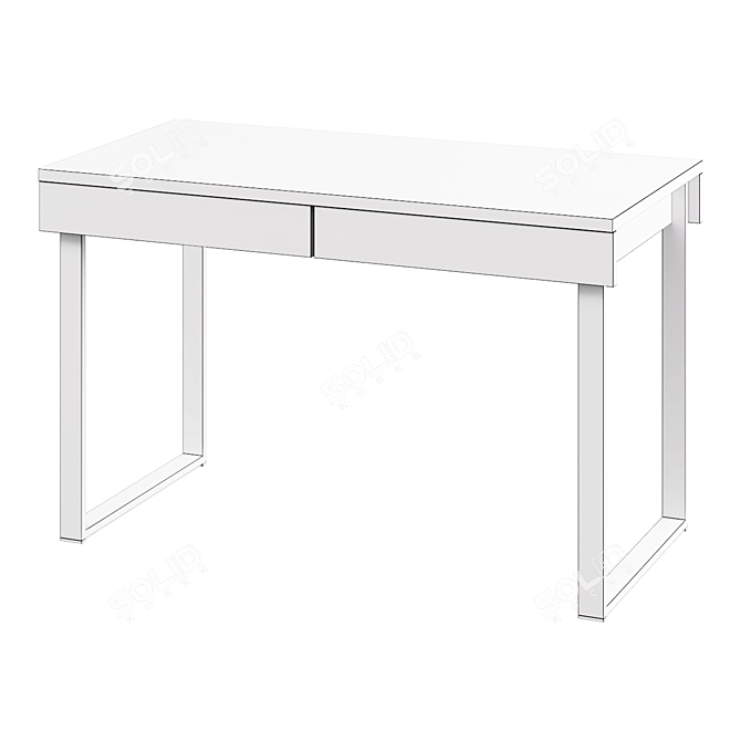 Modern Writing Desk in Shadow 3D model image 2