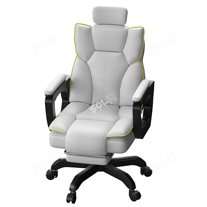 Modern Ergonomic High Back Chair 3D model image 2