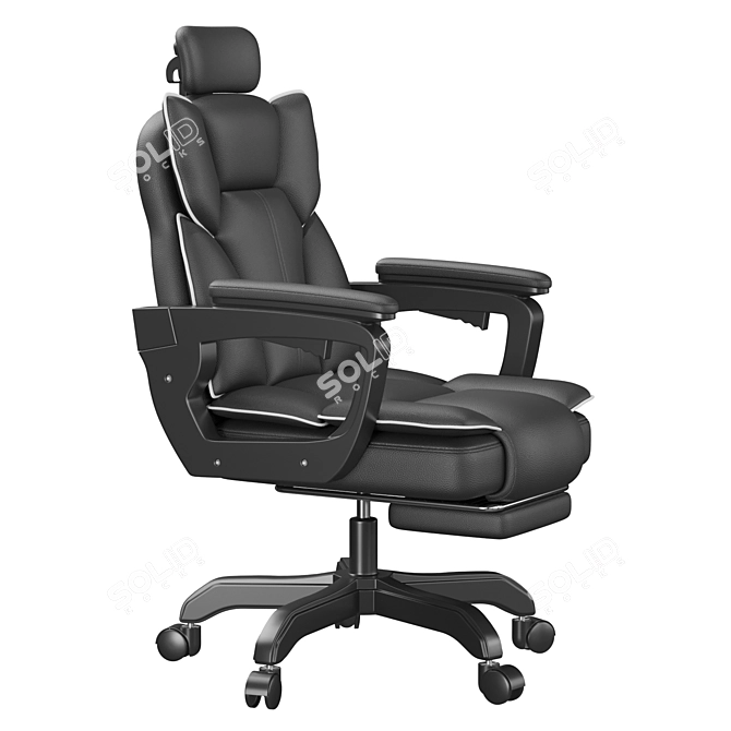 Modern Ergonomic High Back Chair 3D model image 5