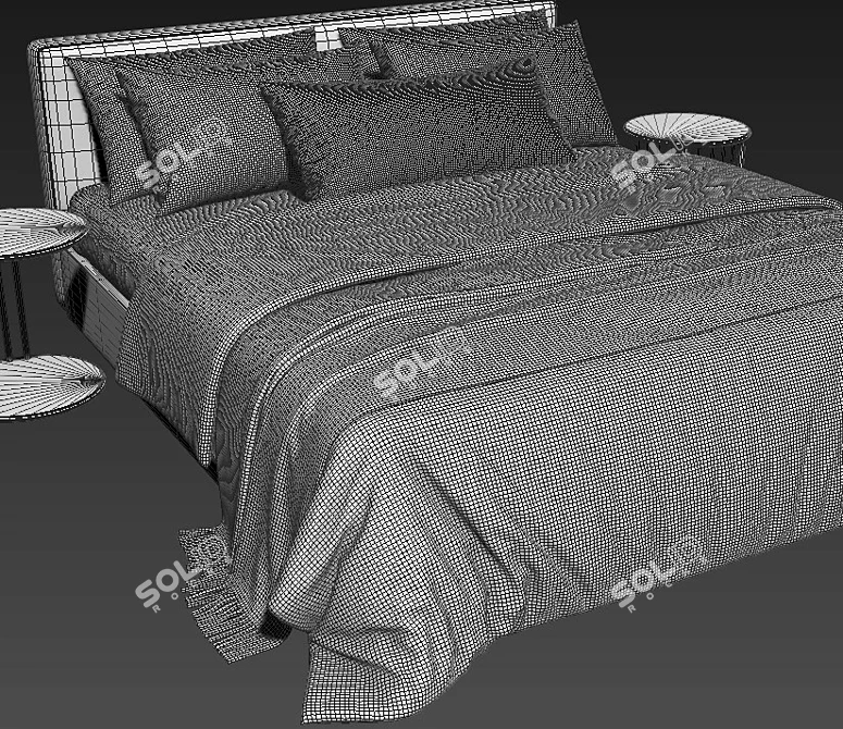  RH Modena Bed 3D Model 3D model image 4