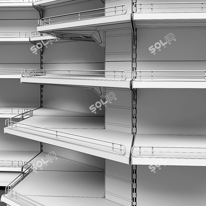 Corner Shelving Units Set 3D model image 6