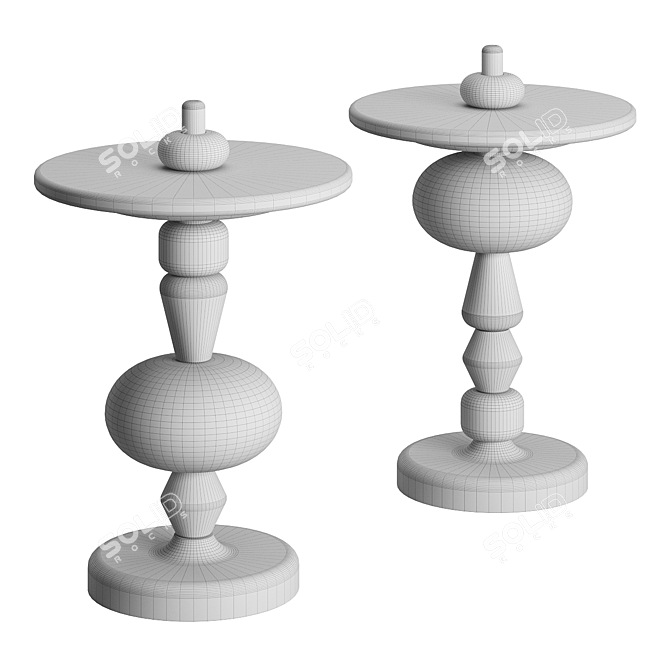 Colorful Nordic Design Shuffle Table 3D model image 2