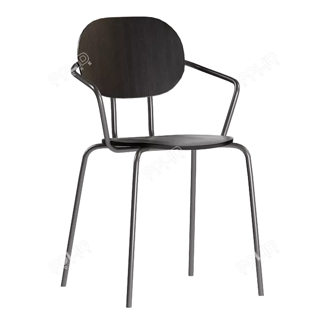 Sleek Modern PIET HEIN Chair 3D model image 1