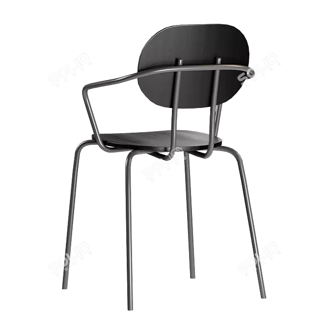 Sleek Modern PIET HEIN Chair 3D model image 2