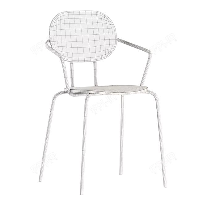 Sleek Modern PIET HEIN Chair 3D model image 3