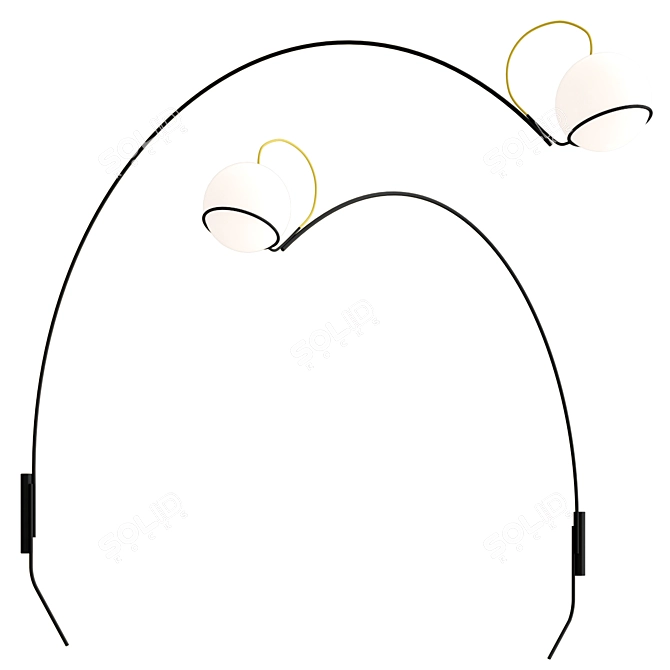 Elegant ALICANTO Wall Lamp: Modern Design 3D model image 1