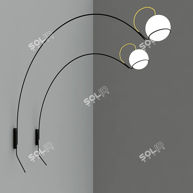 Elegant ALICANTO Wall Lamp: Modern Design 3D model image 2