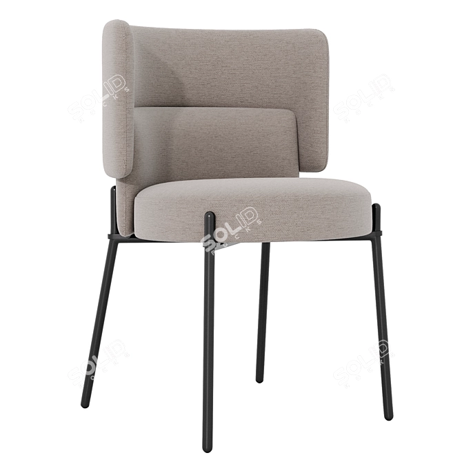 Sophisticated HC28 Mellow Chair 3D model image 1