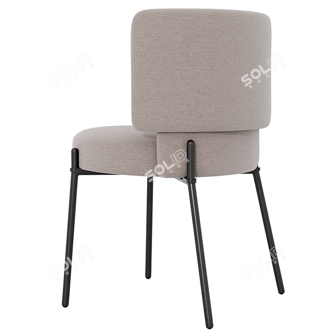 Sophisticated HC28 Mellow Chair 3D model image 2