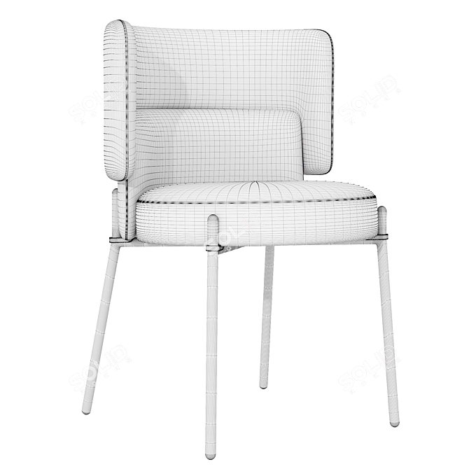 Sophisticated HC28 Mellow Chair 3D model image 3