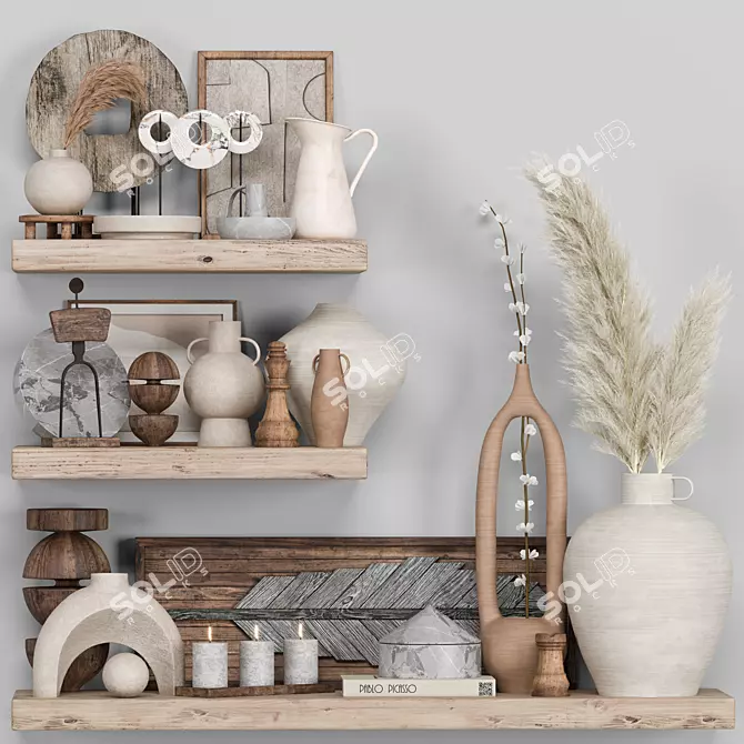 Rustic Decor Set 3D Models 3D model image 1