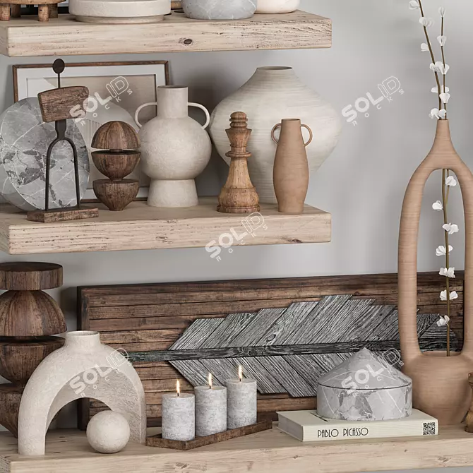 Rustic Decor Set 3D Models 3D model image 3