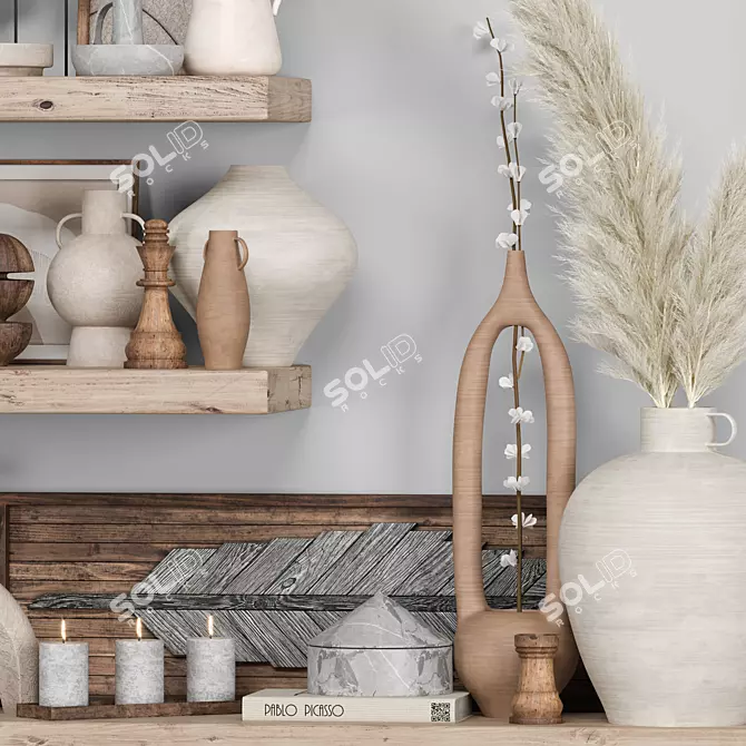 Rustic Decor Set 3D Models 3D model image 4