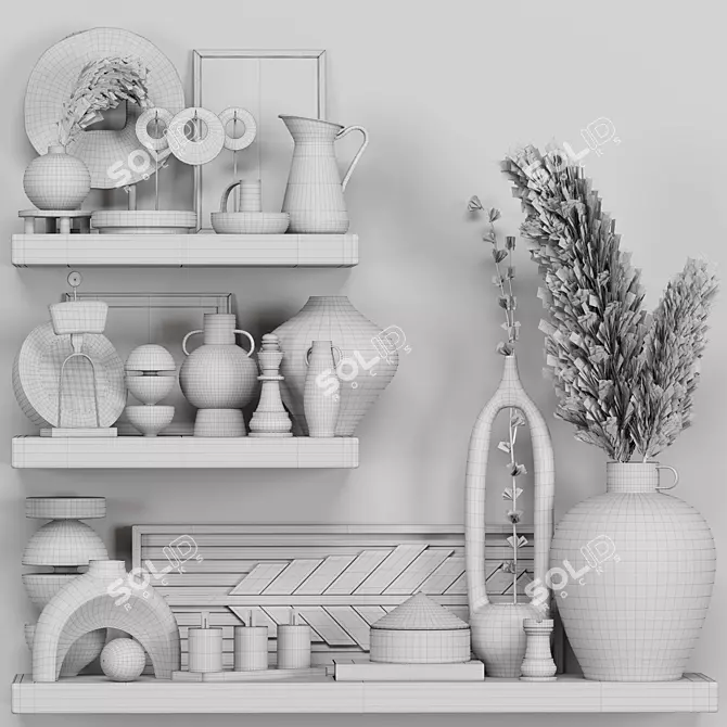 Rustic Decor Set 3D Models 3D model image 5