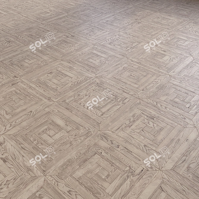 Wooden Floor 3D Model Kit 3D model image 2