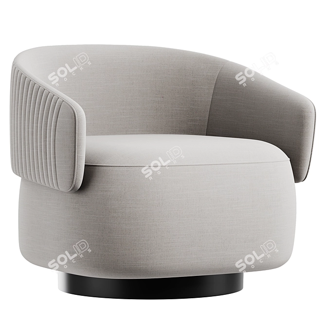 Twibe Modern Swivel Armchair 3D model image 1