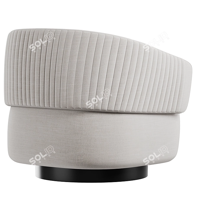 Twibe Modern Swivel Armchair 3D model image 2