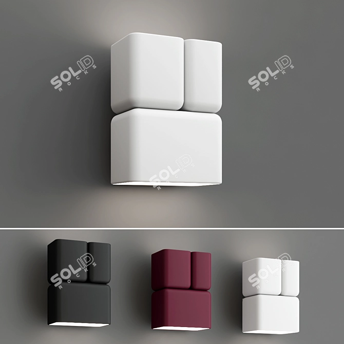 Sleek LED Wall Light Design 3D model image 2