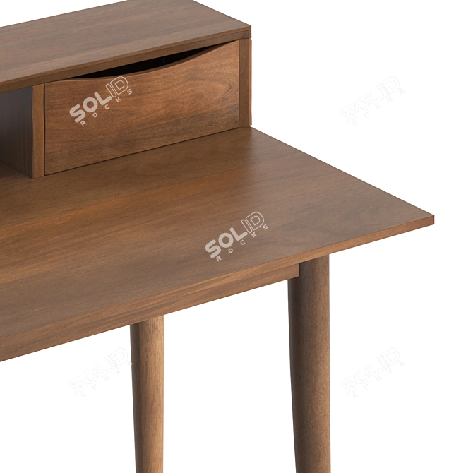 Modern Two Drawer Office Desk 3D model image 5
