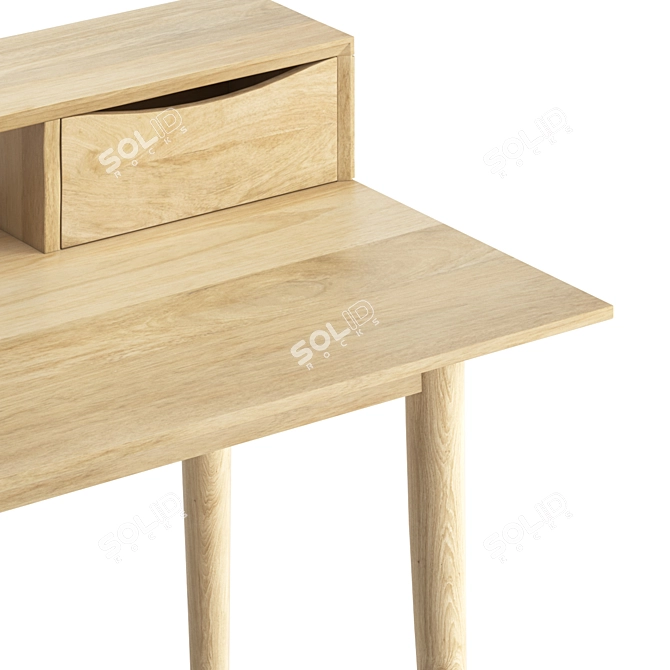 Modern Two Drawer Office Desk 3D model image 6