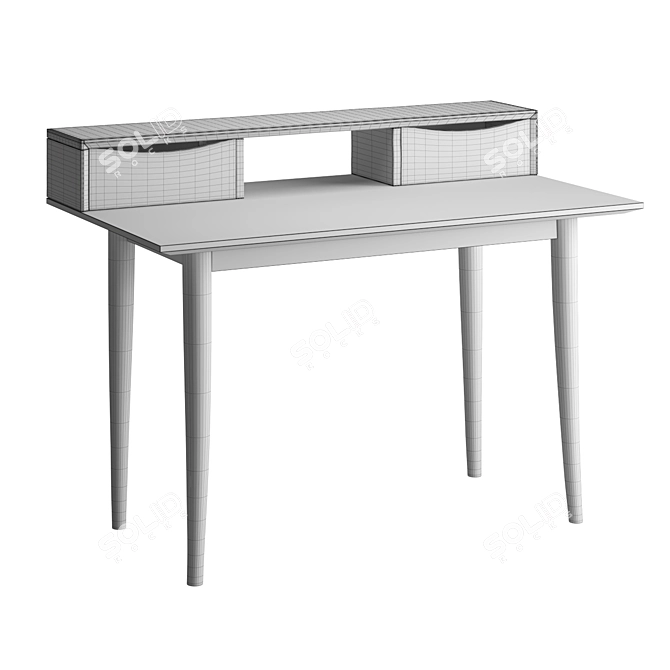 Modern Two Drawer Office Desk 3D model image 7