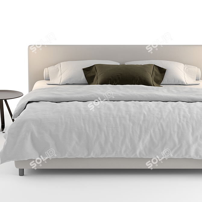 Sleek Italian Flou Notturno Bed 3D model image 2