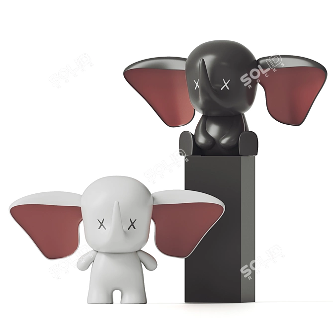 Elephant 3D Model Vray Render 3D model image 1