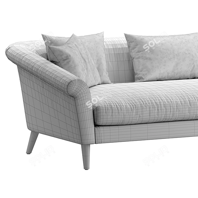 Sophisticated Parlor Sofa 2 3D model image 4