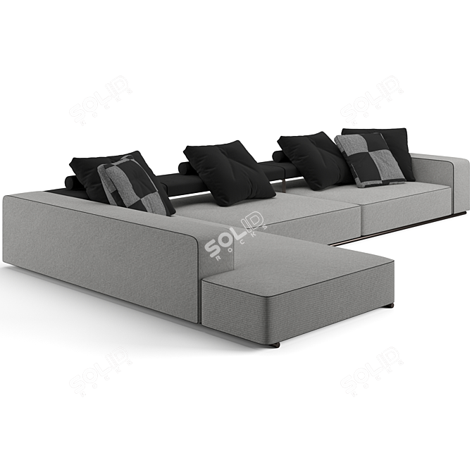 Luxury B&B Italia Andy Sofa 3D model image 7