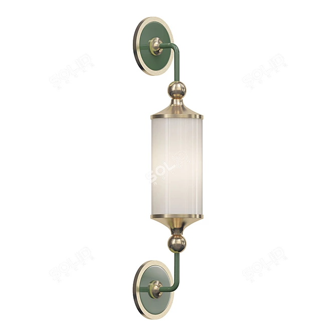 Alkes Modern Bronze Wall Sconce 3D model image 1