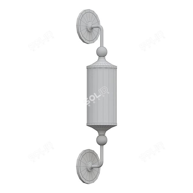 Alkes Modern Bronze Wall Sconce 3D model image 2