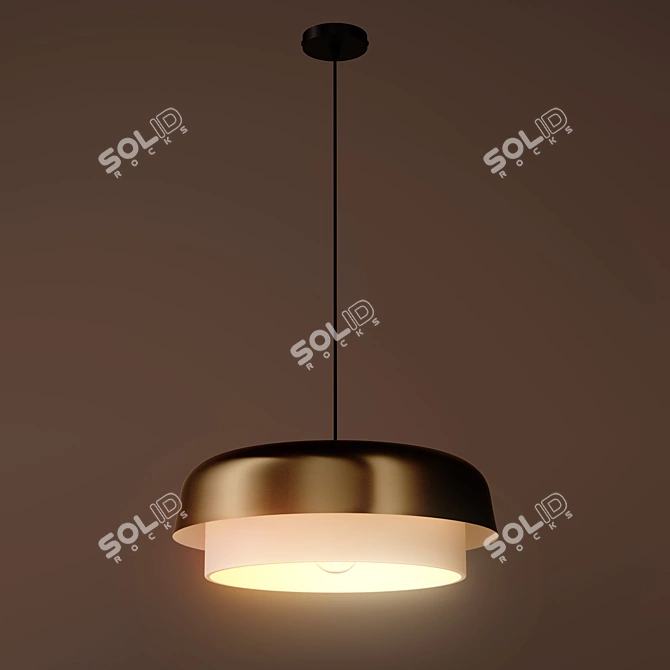 Modern Metal Hanging Pendant Light 3D model image 3