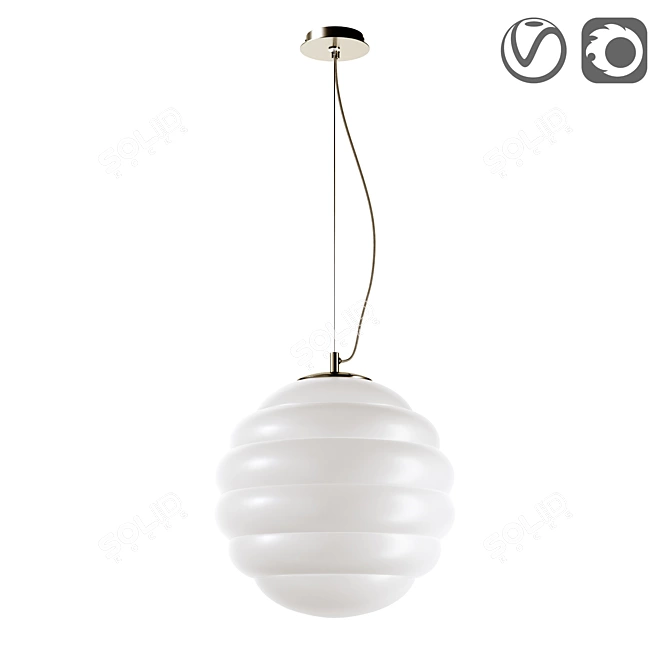  Opal Pendant Light Fixture, Arik 3D model image 1