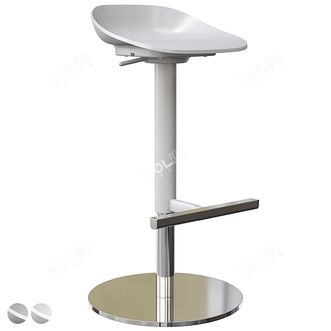 Gray Bar Stool 76cm Ikea 3D model image 1
