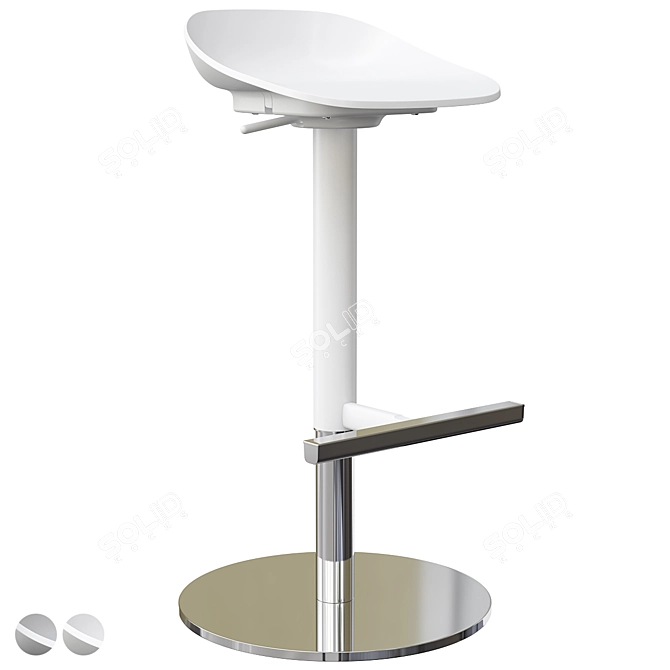 Gray Bar Stool 76cm Ikea 3D model image 2