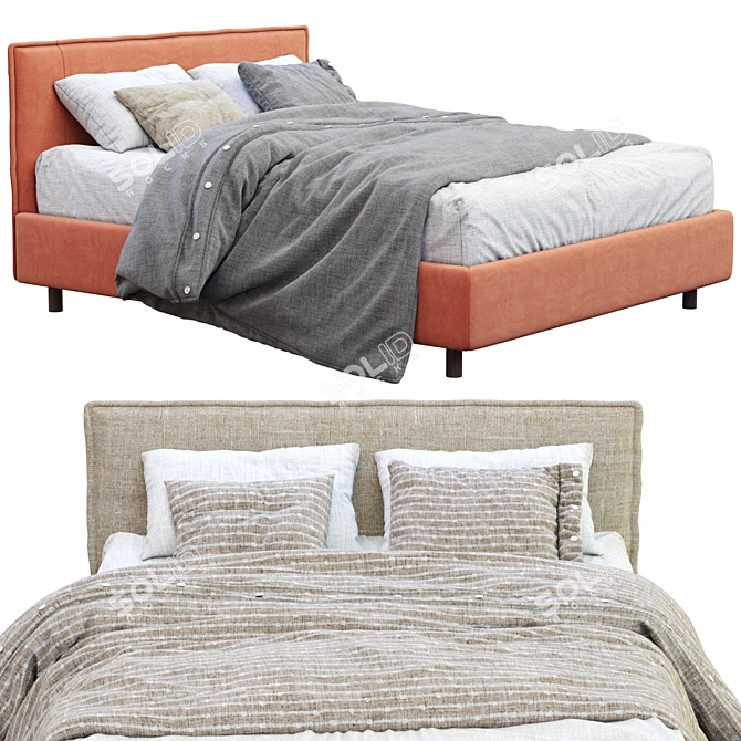 Modern Paco Bed - Bonaldo 3D model image 2