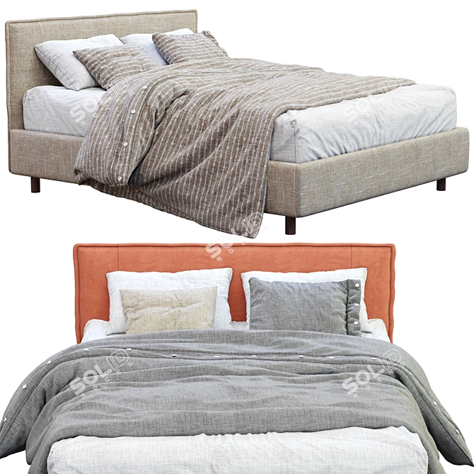 Modern Paco Bed - Bonaldo 3D model image 4