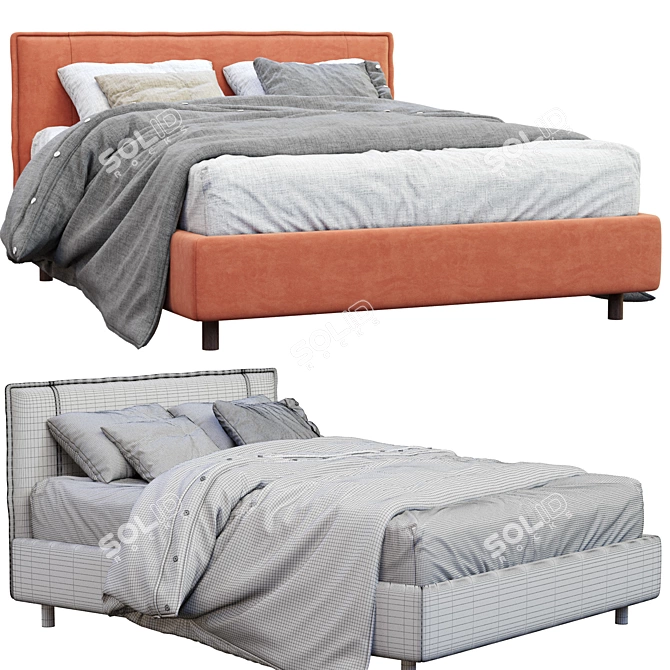 Modern Paco Bed - Bonaldo 3D model image 5