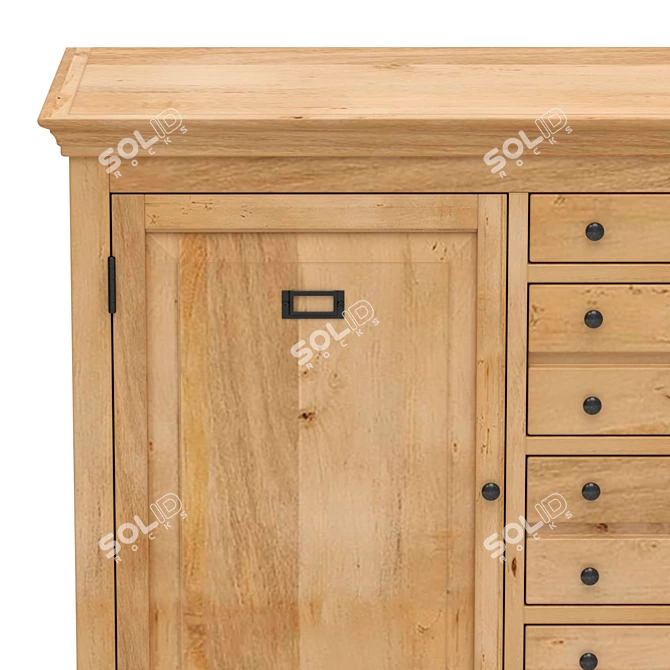 Academy Classic Wooden Buffet 3D model image 5