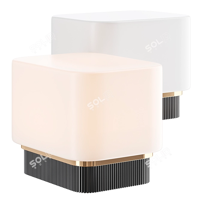 Modern Chic Glass Table Lamp 3D model image 1