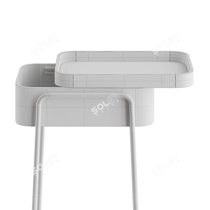 Luxe Lacquered Elephant Wood Table 3D model image 4