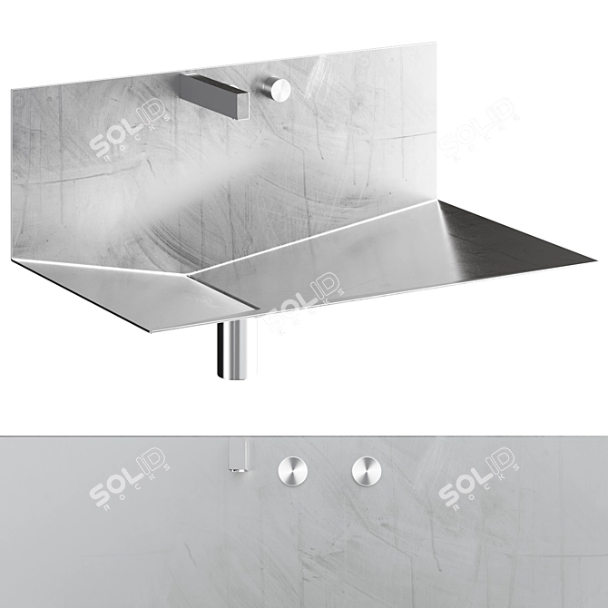 Lavandino Stainless Steel Sink 3D model image 1