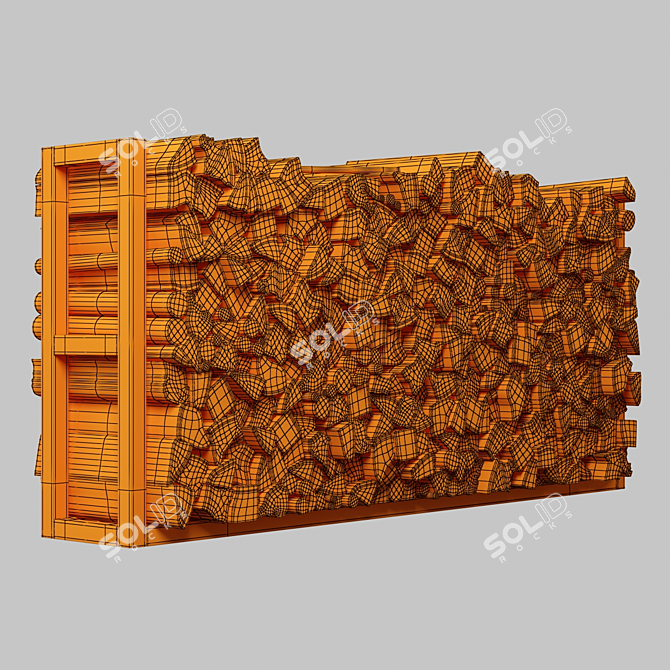 Modern Firewood Decor Pack 3D model image 8