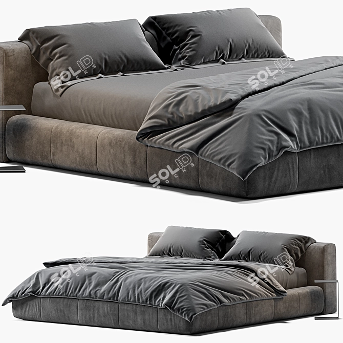 Saba Italia Pixel Bed 3D 3D model image 1