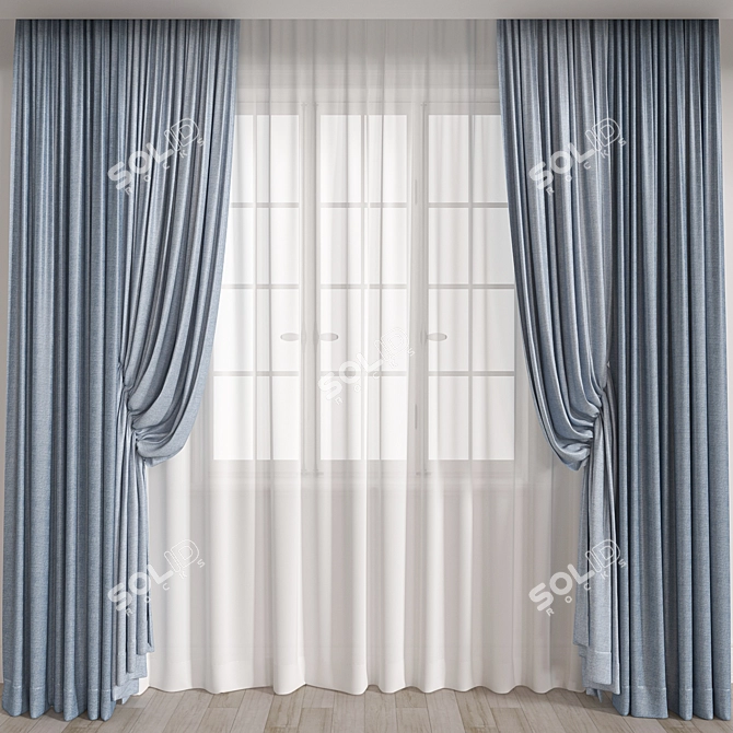 Texture-Rich Curtain Model Set 3D model image 1