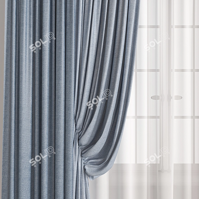 Texture-Rich Curtain Model Set 3D model image 2