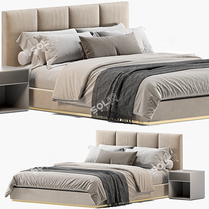 Fendi Casa Delano Bed 3D 3D model image 1